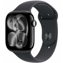 Apple Watch Series 11 GPS 46mm Jet Black Sport Band - S/M