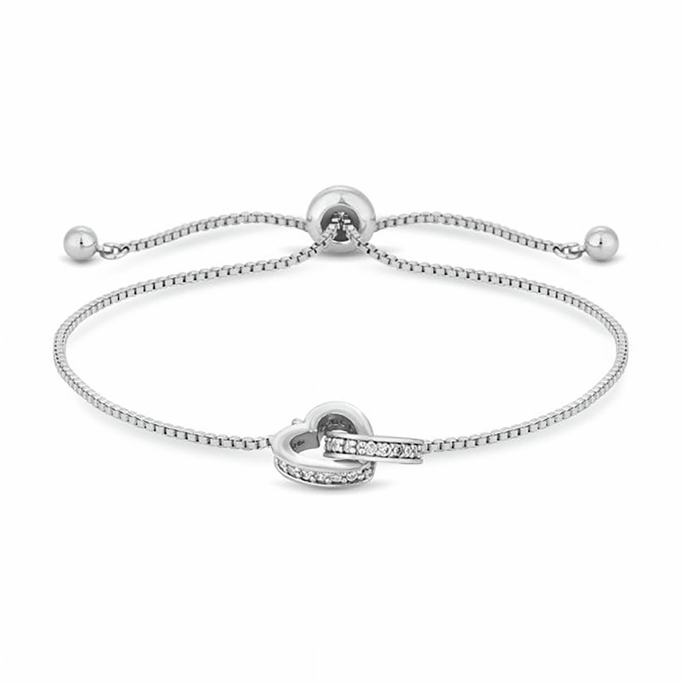 Jon Richard Interlink Heart Toggle Bracelet