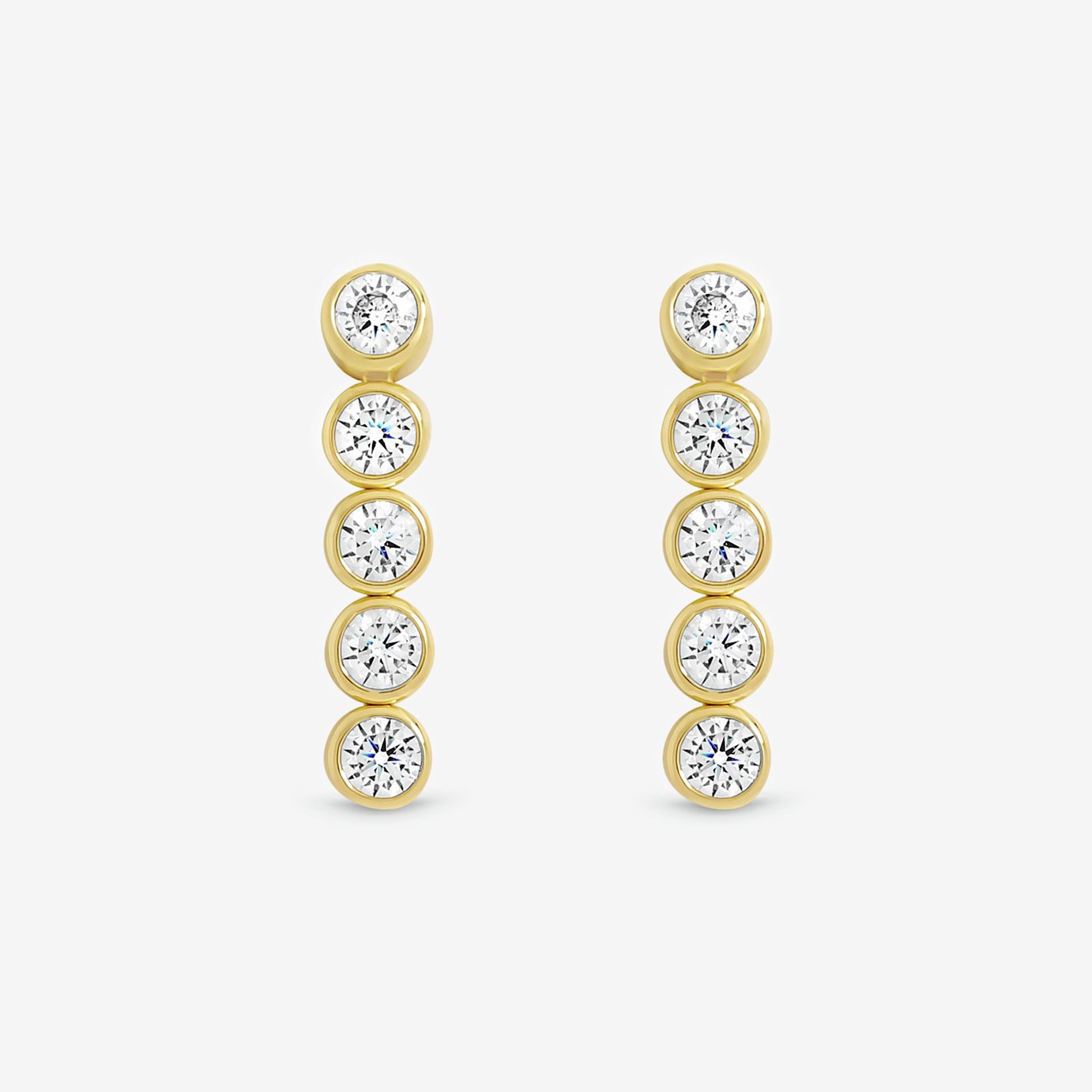 Jon Richard Crystal Cubic Zirconia Tennis Earrings
