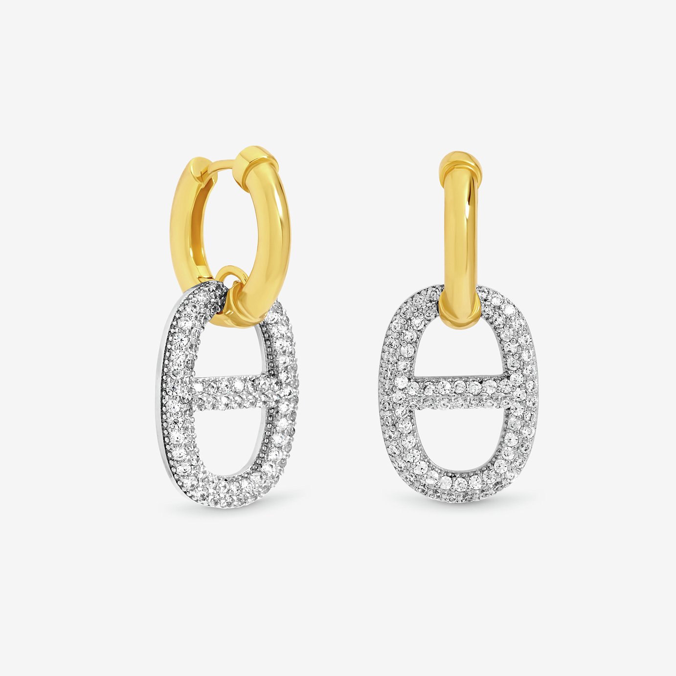 Jon Richard Crystal Link Drop Earrings