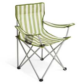 Pro Action Folding Camping Chair - Green Stripe