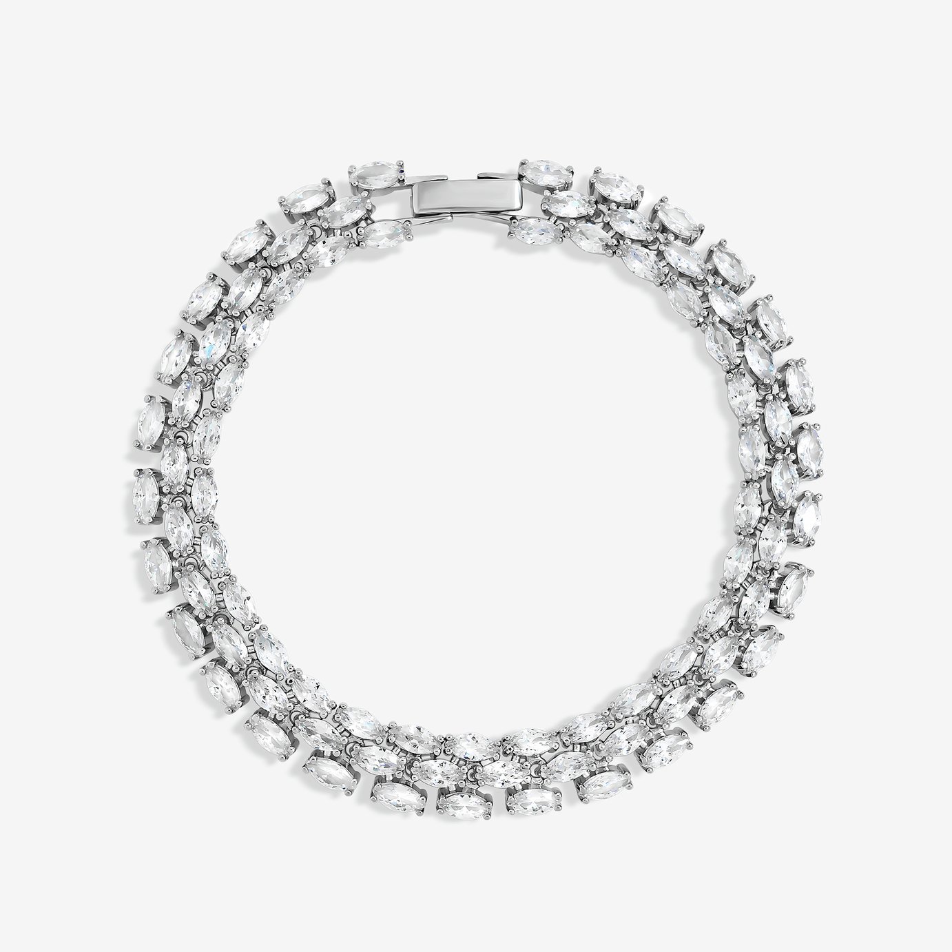 Jon Richard Cubic Zirconia Navette Bracelet