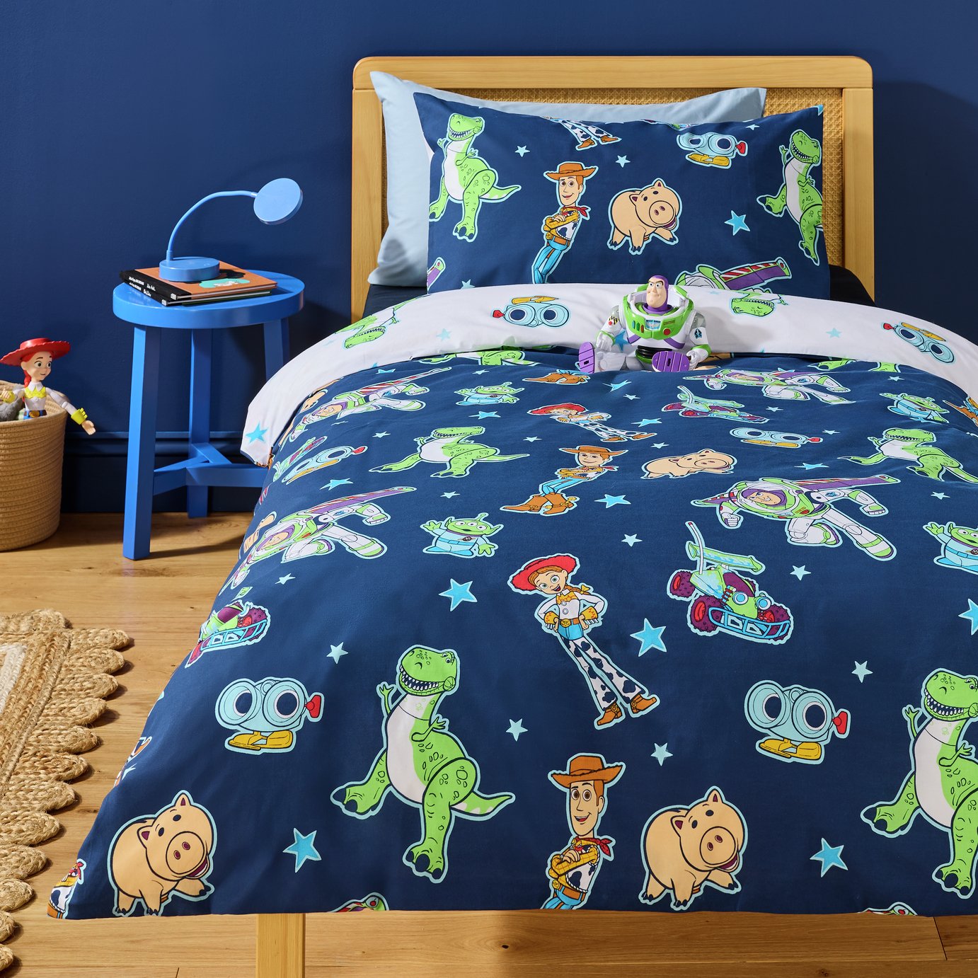 Pixar Toy Story Blue & White Kids Bedding Set