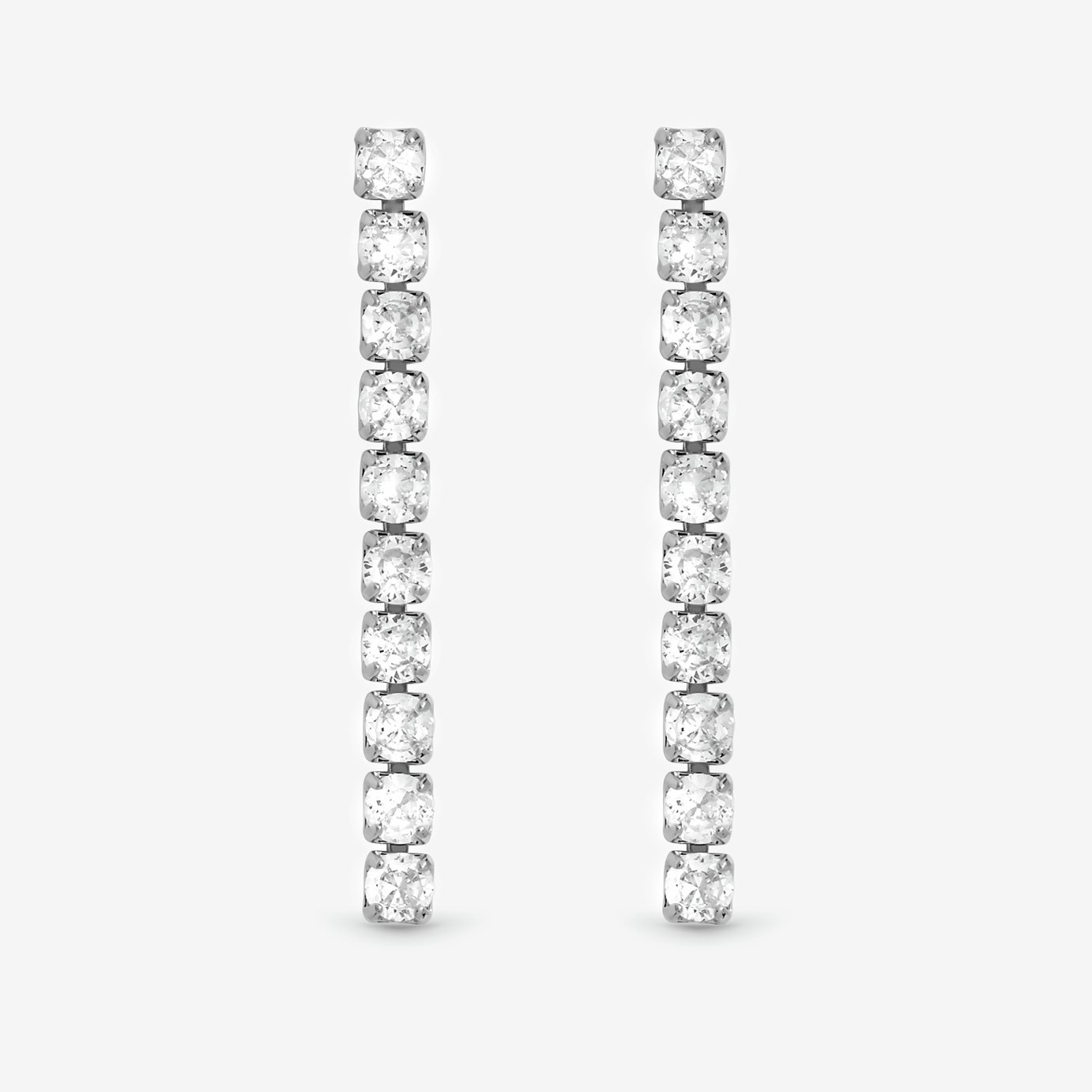 Jon Richard Cubic Zirconia Round Tennis Earrings