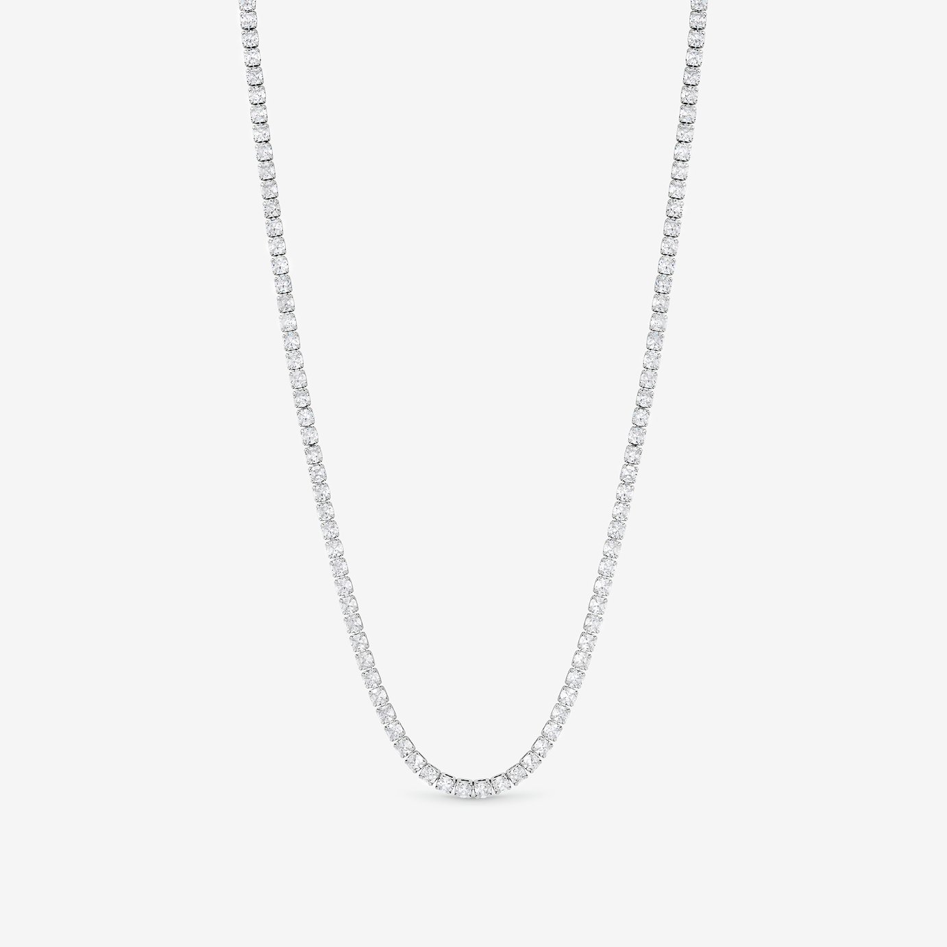 Jon Richard Silver Round Tennis Pendant Necklace