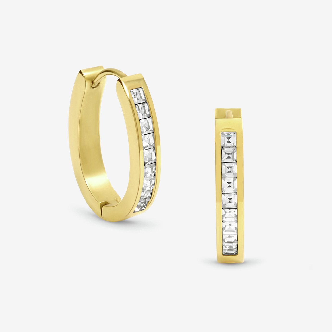 Jon Richard Gold Crystal Hoop Earrings