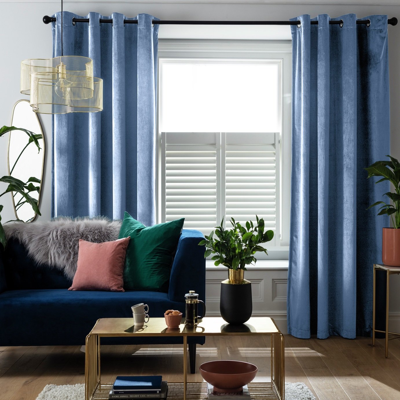 Habitat Matte Velvet Dimout Eyelet Curtains
