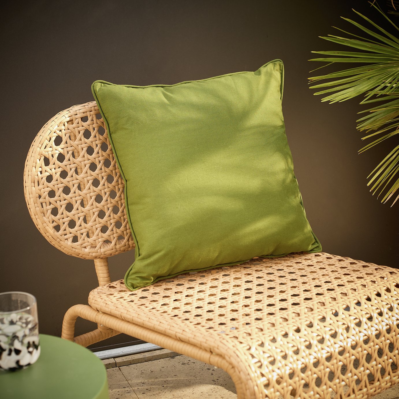 Habitat Green Outdoor Cushion