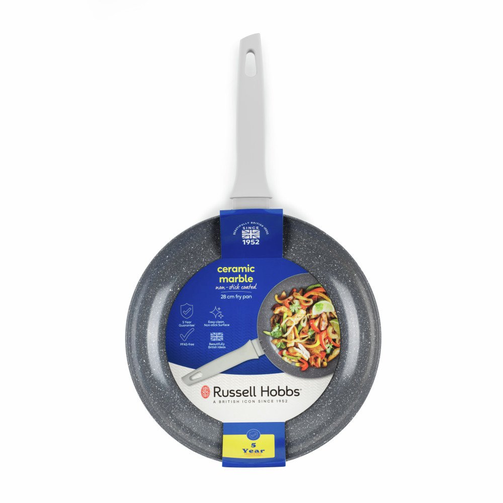 Russell Hobbs 28cm Grey Marble Aluminium Frying Pan
