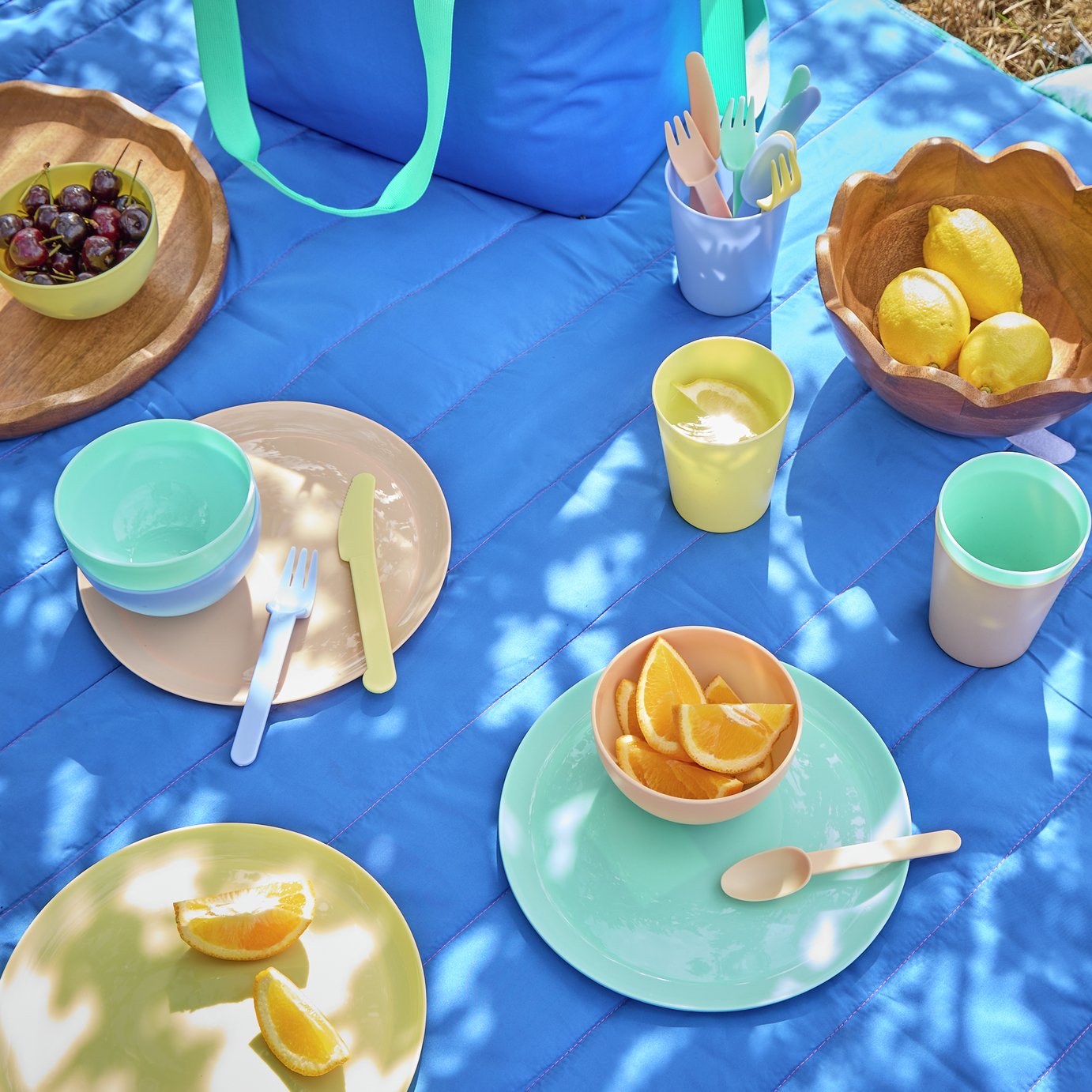 Argos Home Picnic Set – Multipack for 4 / Pastel Colours