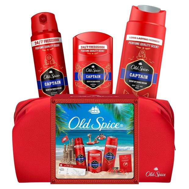 Buy Old Spice Captain Travel Bag Gift Set | Beauty and skincare
