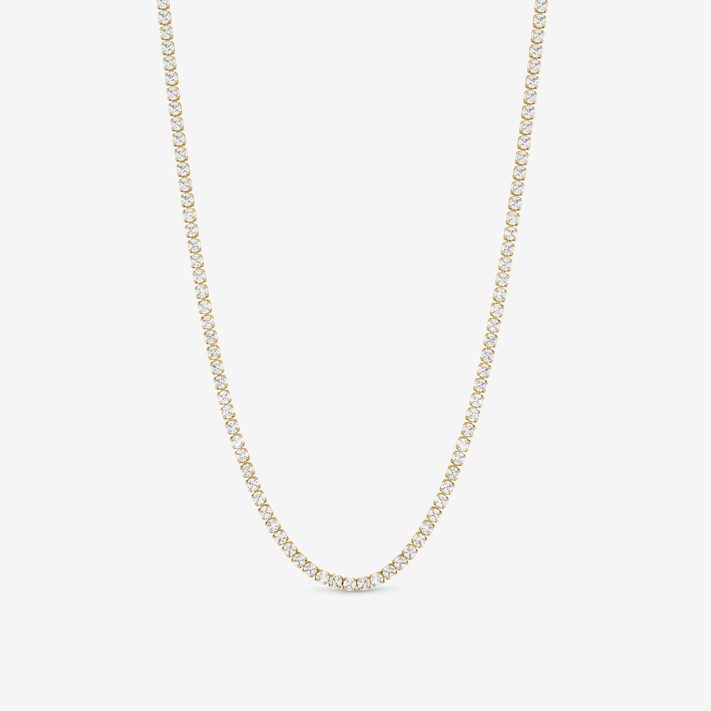 Jon Richard Silver Plated Stainless Steel Tennis Necklace