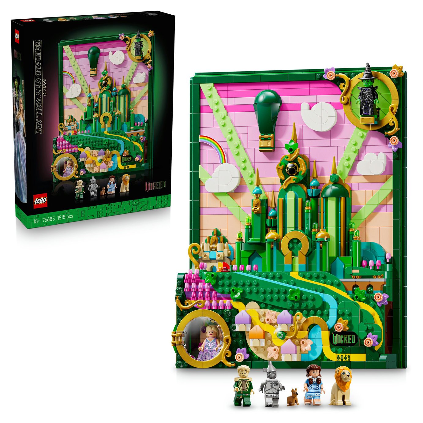 LEGO Wicked Emerald City Wall Art, DIY Set for Adults 75685