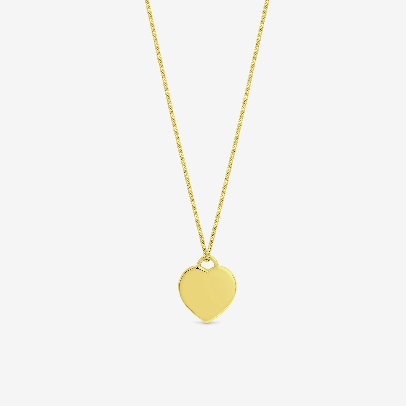 Simply Silver 14Ct Gold Heart Pendant Necklace