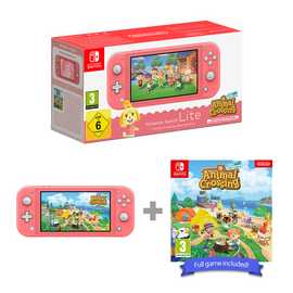 Nintendo Switch Lite Coral + Animal Crossing NH Bundle