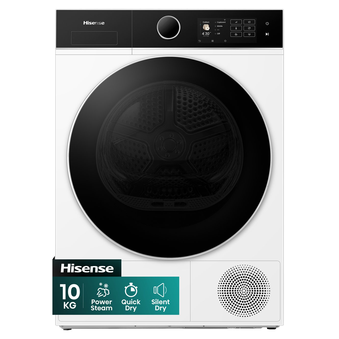 Hisense DH5I104BWAB 10KG Heat Pump Tumble Dryer - White