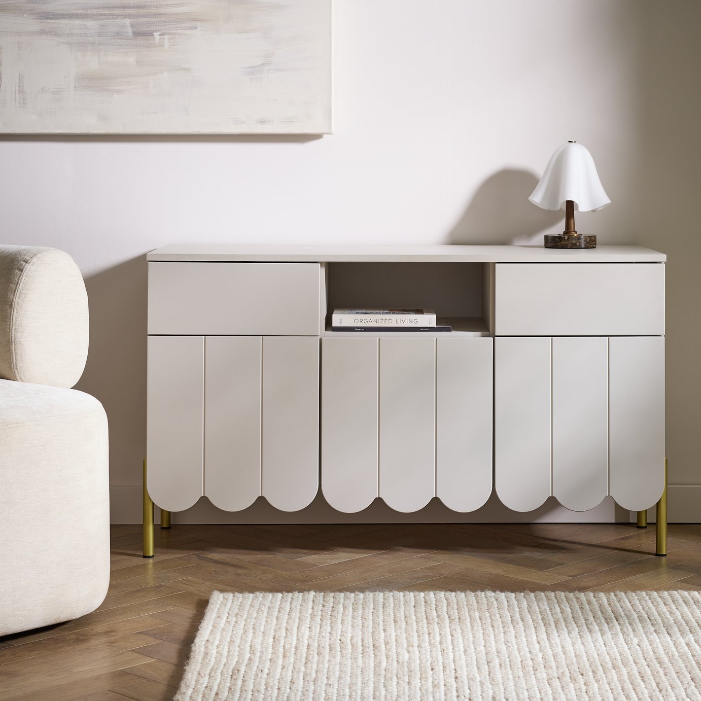 Habitat Fala 3 Door 2 Drawer Sideboard - Natural