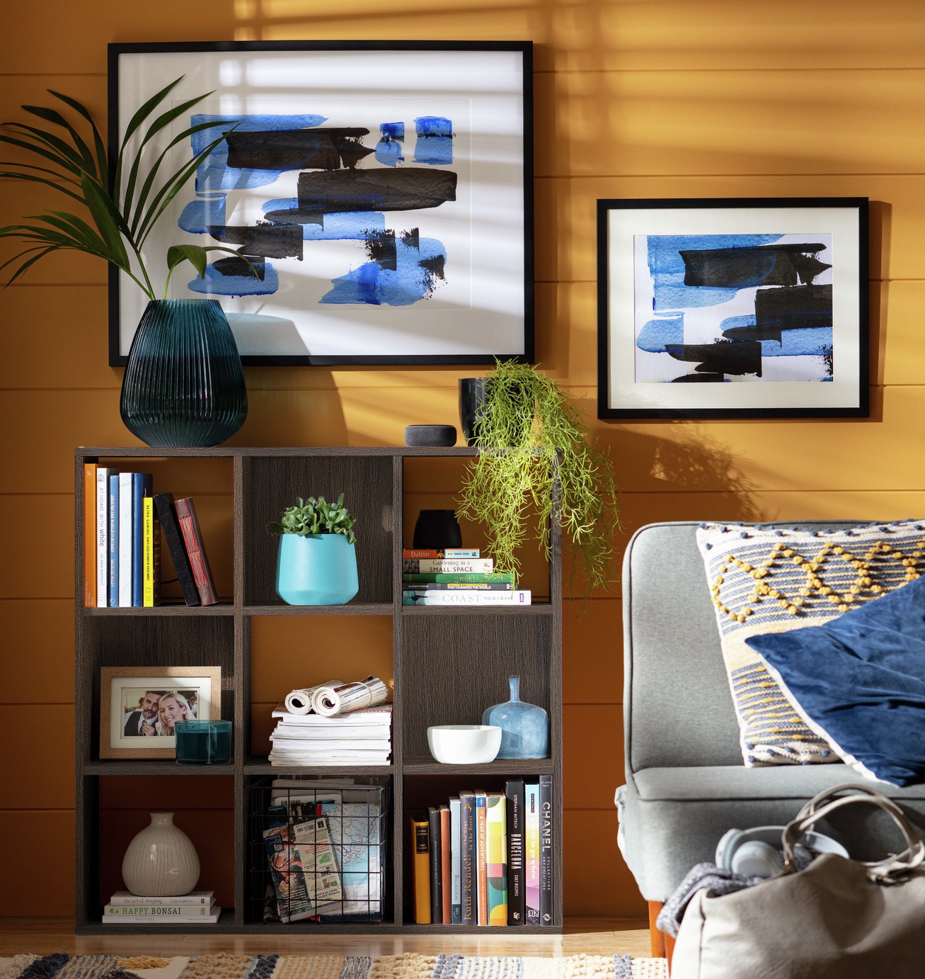 Argos Home 9 Cube Storage Unit - Walnut