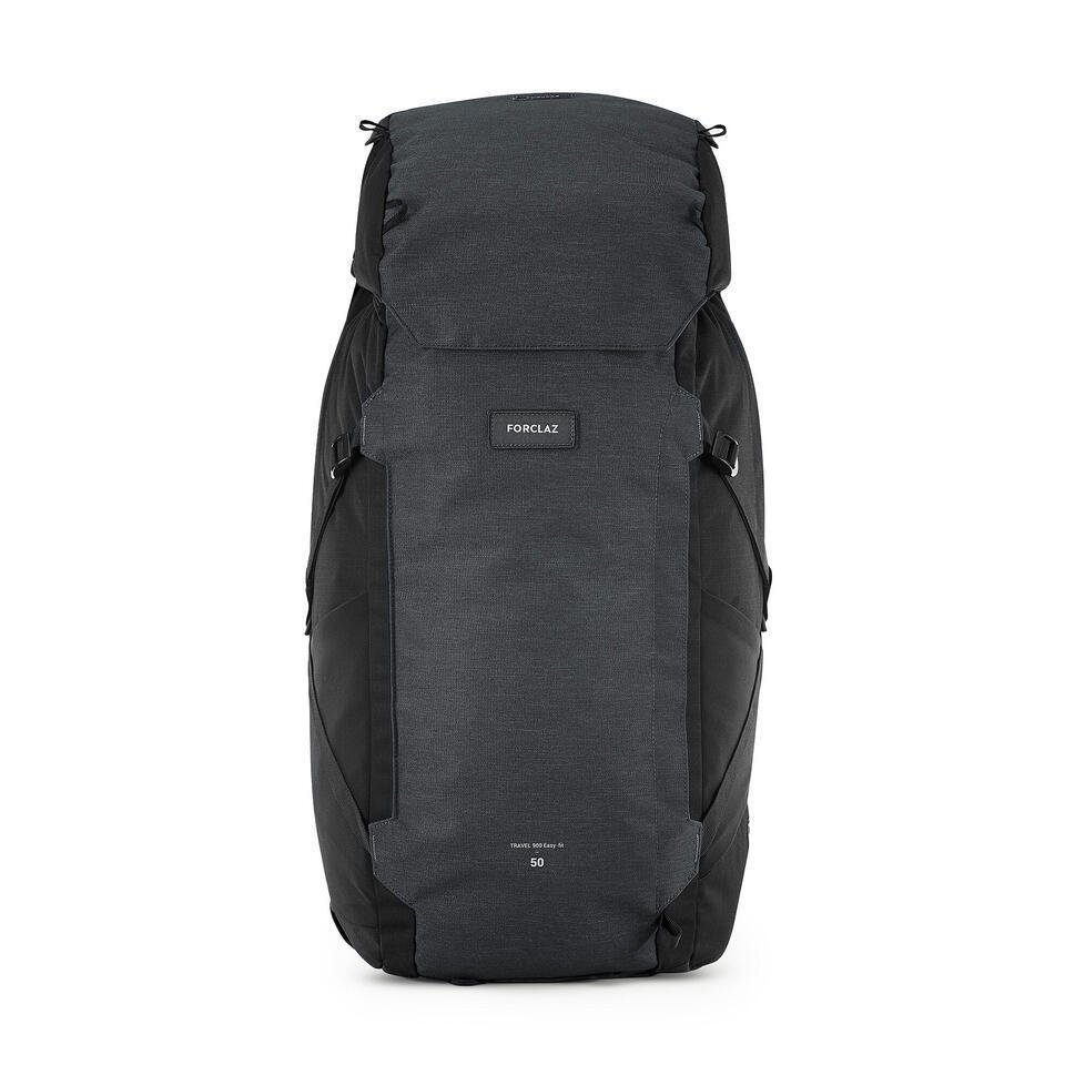 Decathlon 50L plus 6L Travel Backpack - Black