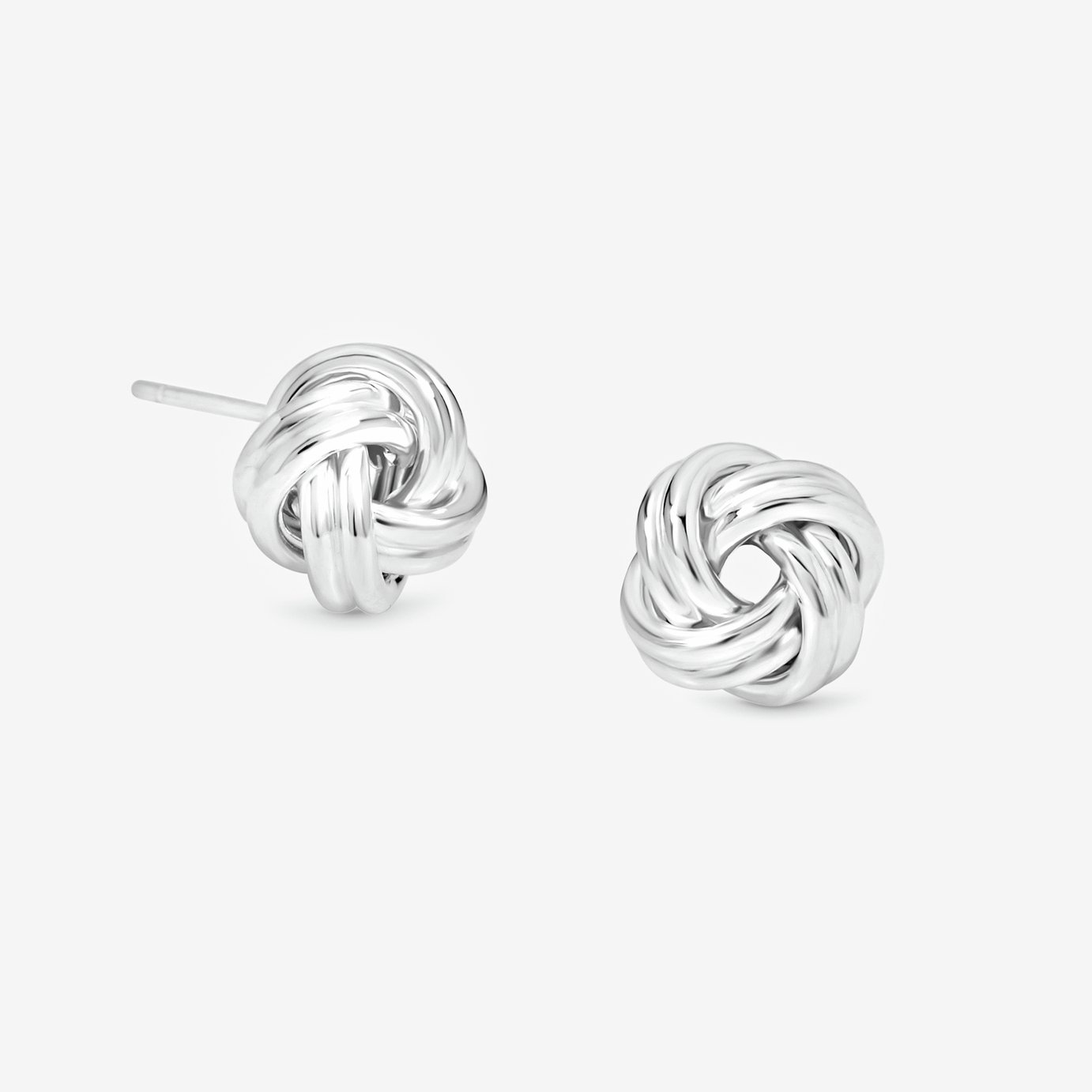 Simply Silver 925 Polished Knot Stud Earrings