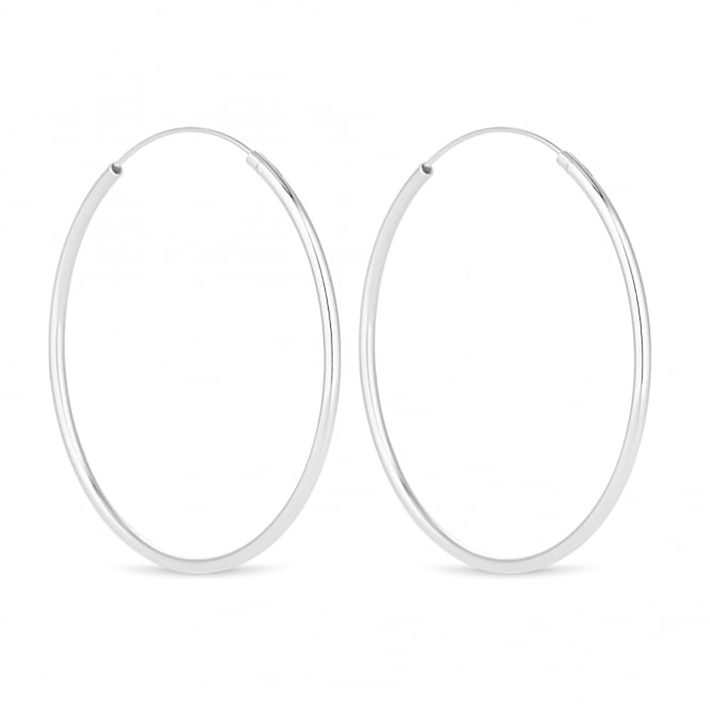 Simply Silver Sleeper Hoop Earrings
