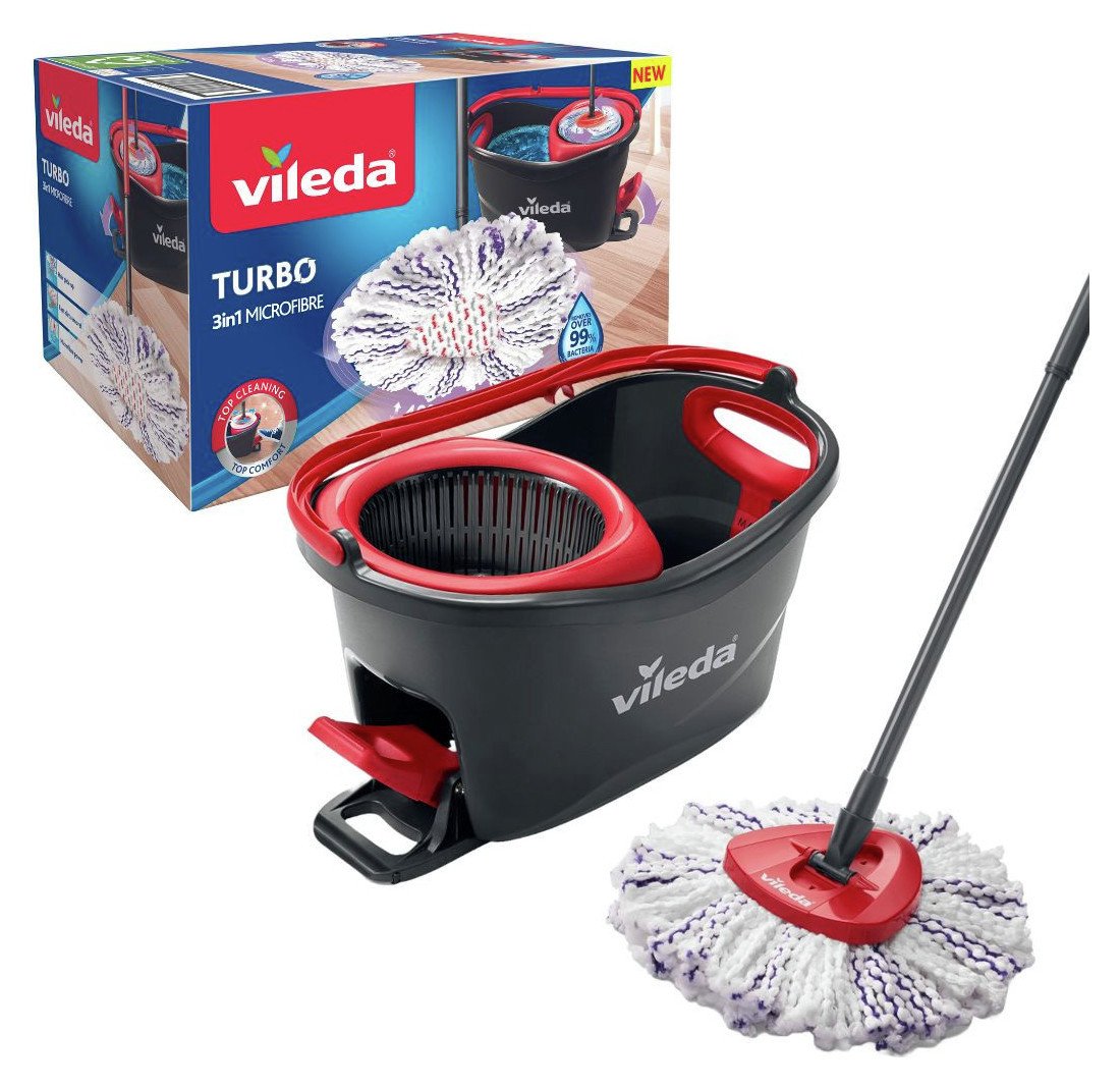 Vileda 3 in 1 Turbo Spin Mop & Bucket Set