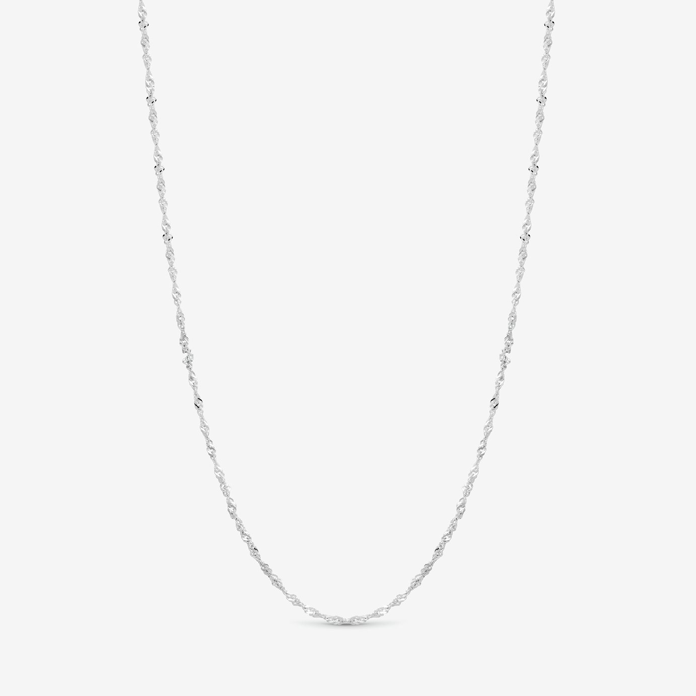 Simply Silver Twist Chain Necklace