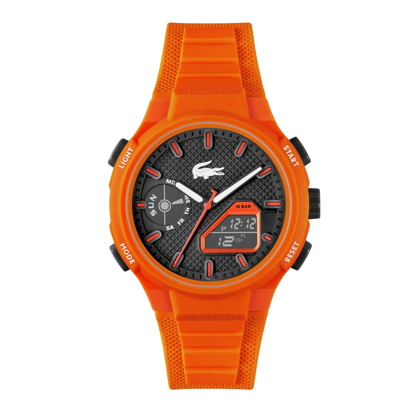 Lacoste Men's Orange Silicone Strap Watch