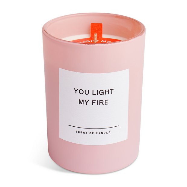 Buy Argos Home You light My Fire Candle - Pink | Candles | Argos