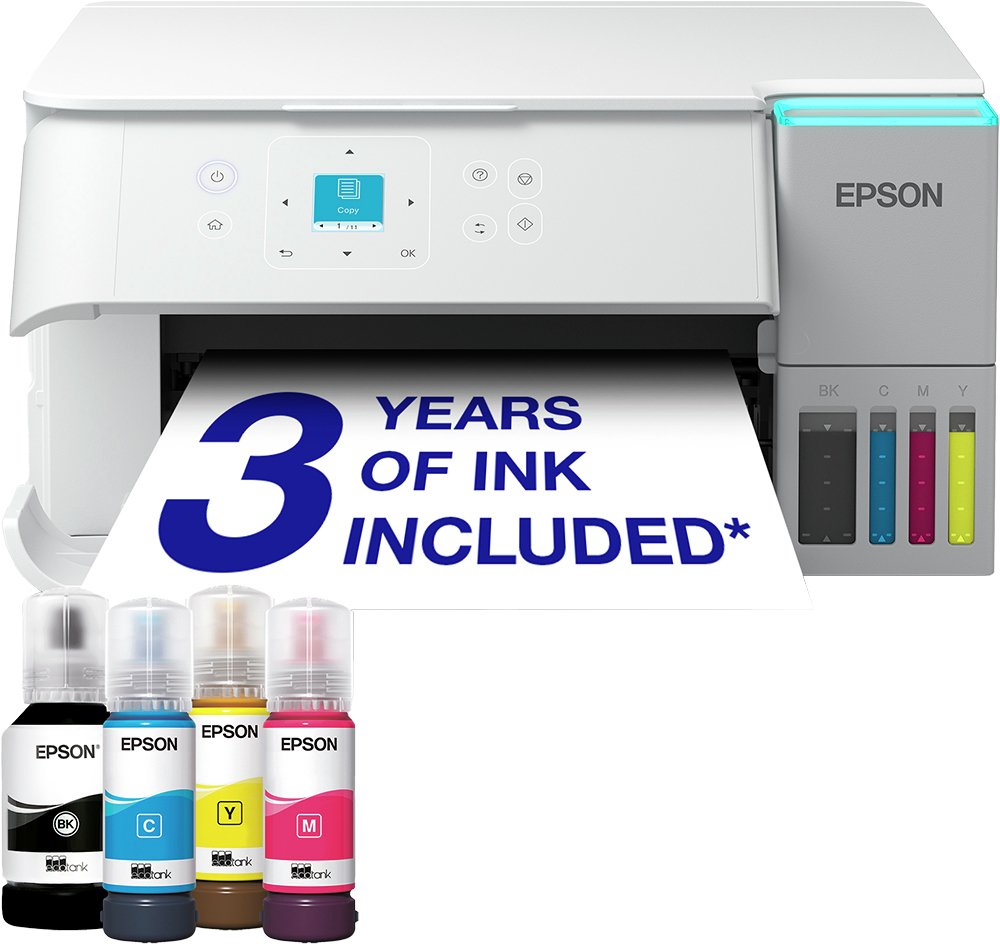 EcoTank ET-2956 A4 Multifunction Wi-Fi Ink Tank Printer & 3 Years Ink