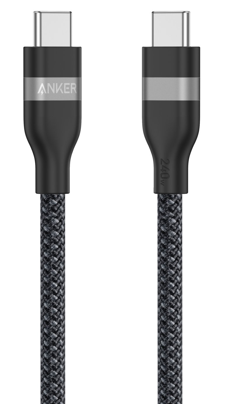 Anker 0.9m 240W Braided USB-C to USB-C Cable - Black