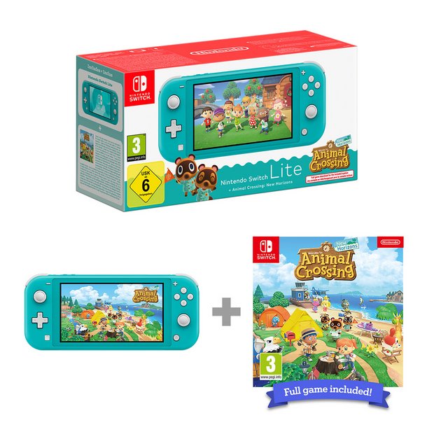 Buy Nintendo Switch Lite Turquoise Animal Crossing NH Bundle