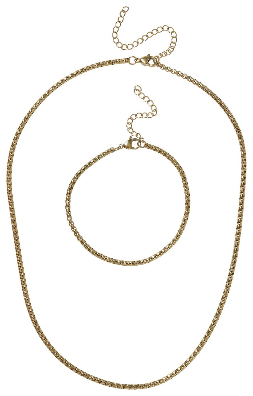 Liars & Lovers Stainless Steel Roll Chain and Bracelet Set