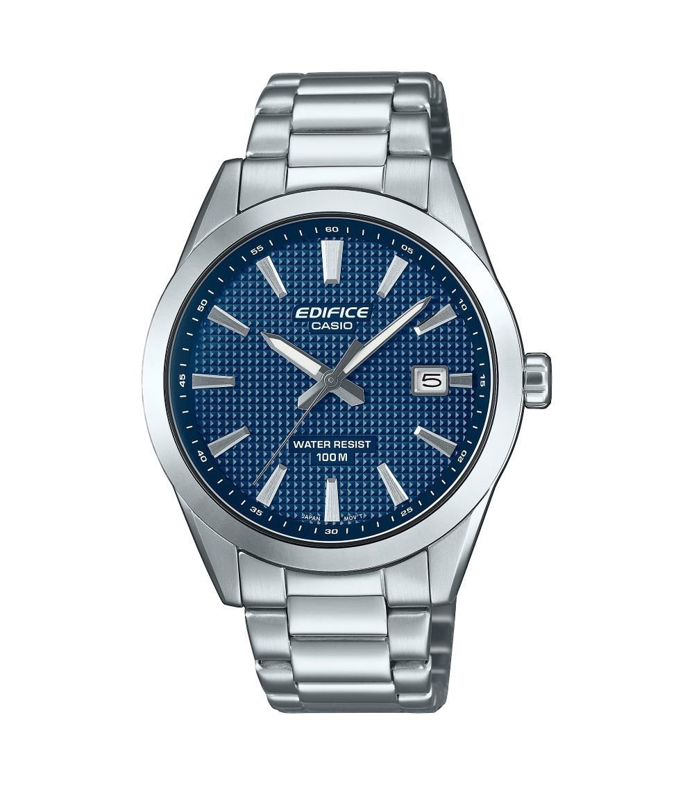 Casio Analogue Blue Dial Stainless Steel Bracelet Watch