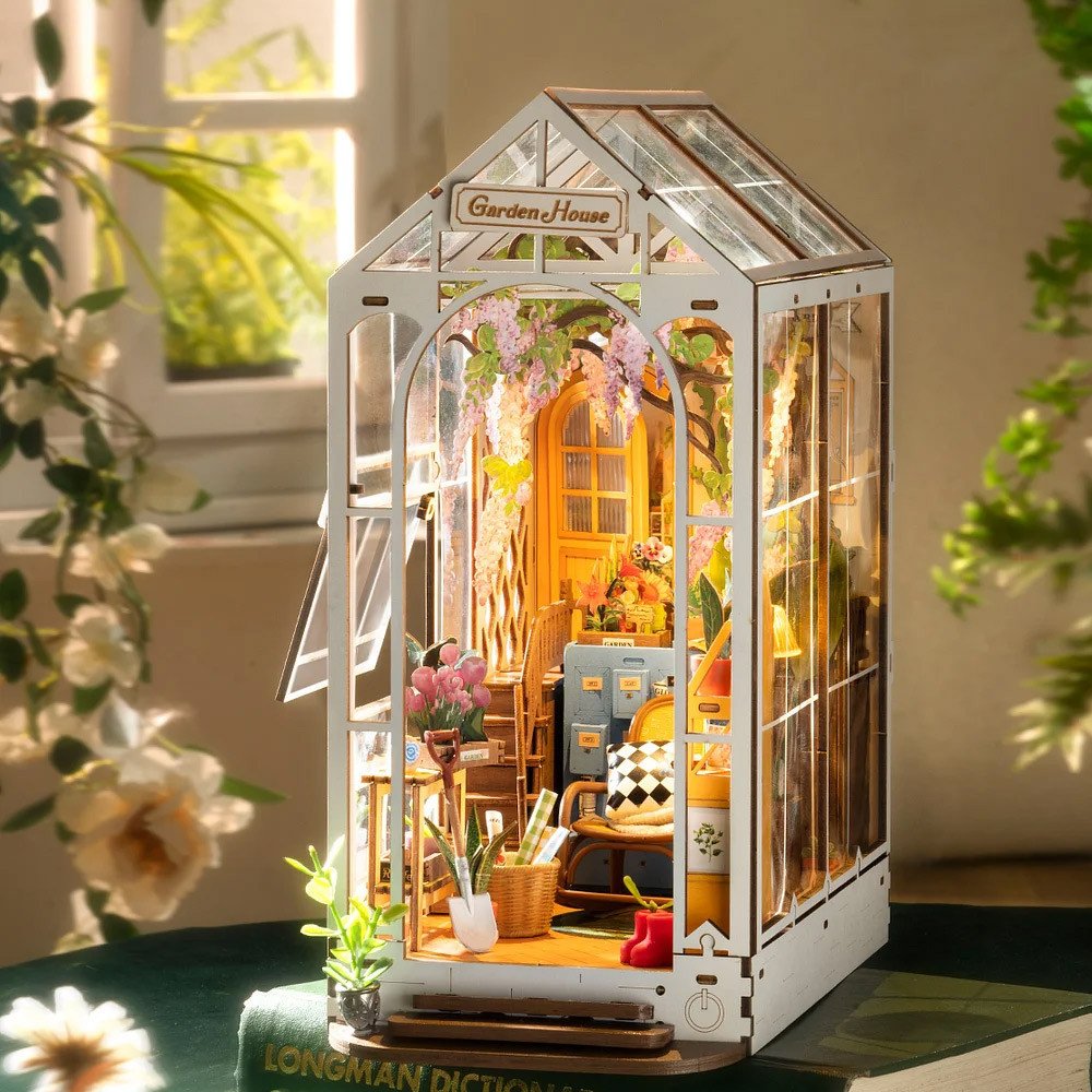 Menkind Greenhouse Book Nook Wood Construction Kit