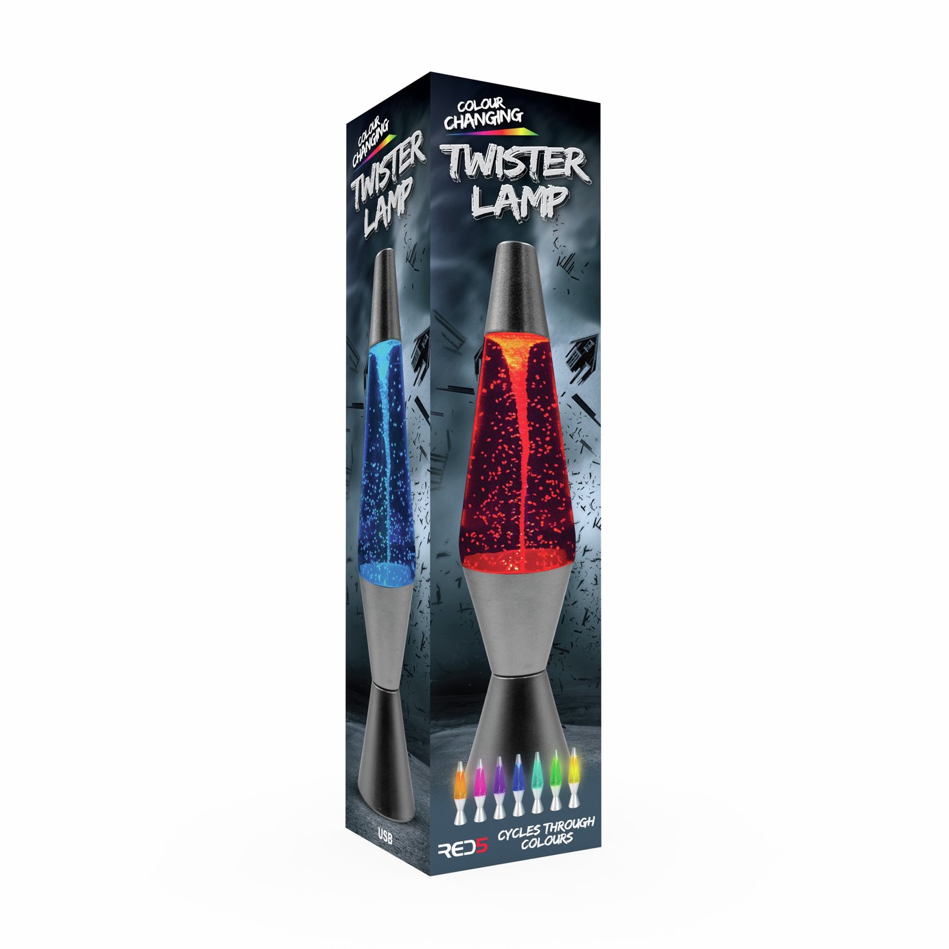 Menkind Colour Changing Twister Lamp