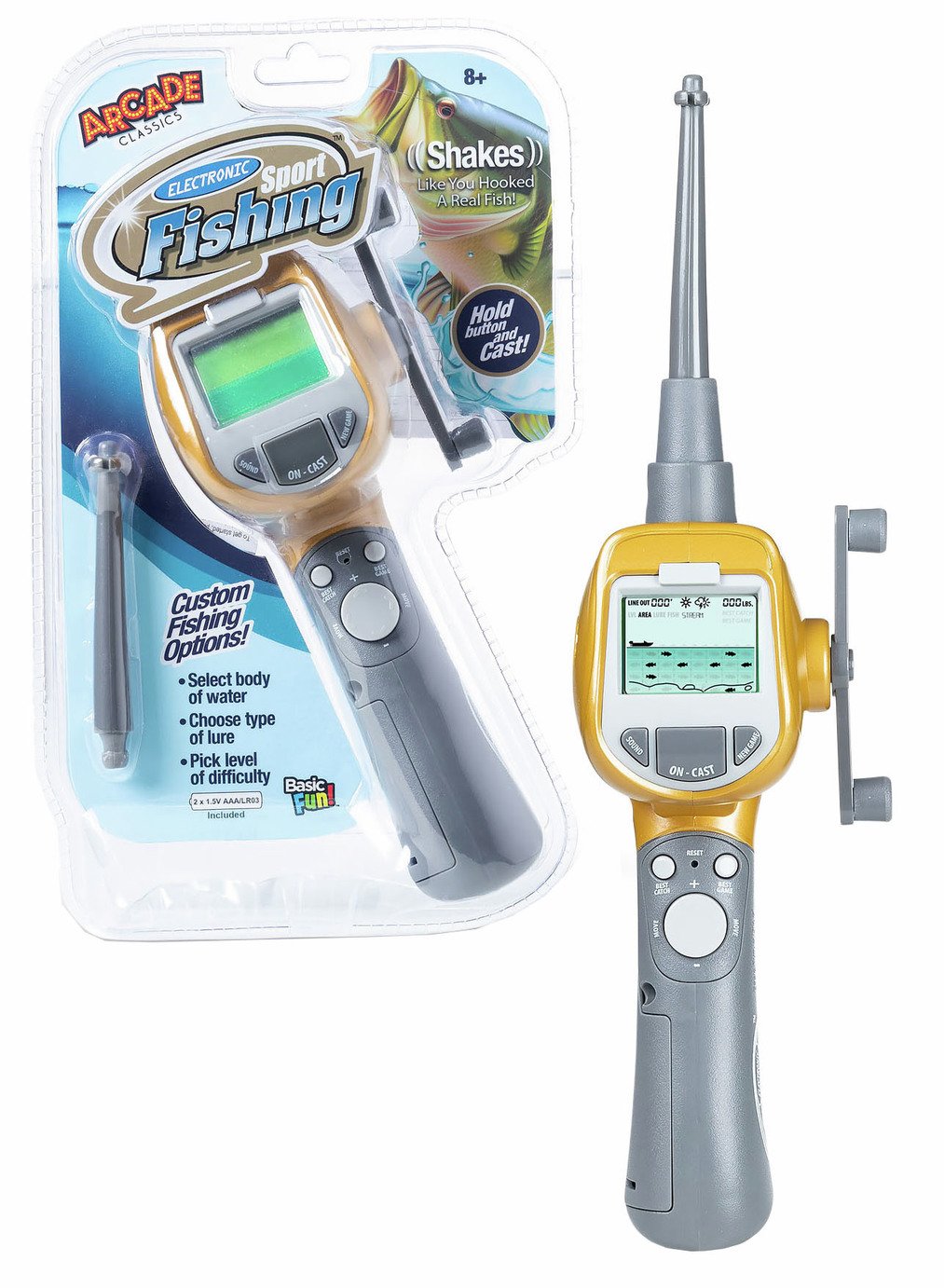 Basic Fun Arcade Classics Electronic Sport Fishing Game