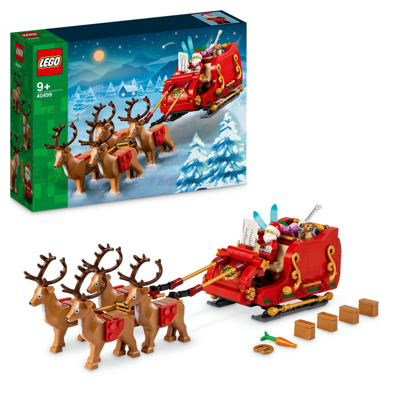 LEGO Iconic Santa's Sleigh Christmas Building Toy 40499