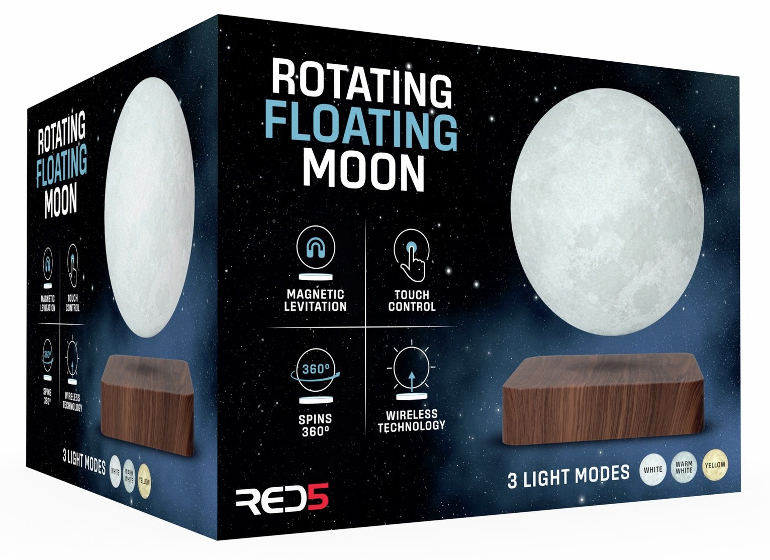 Menkind RED5 3D Floating Moon Lamp