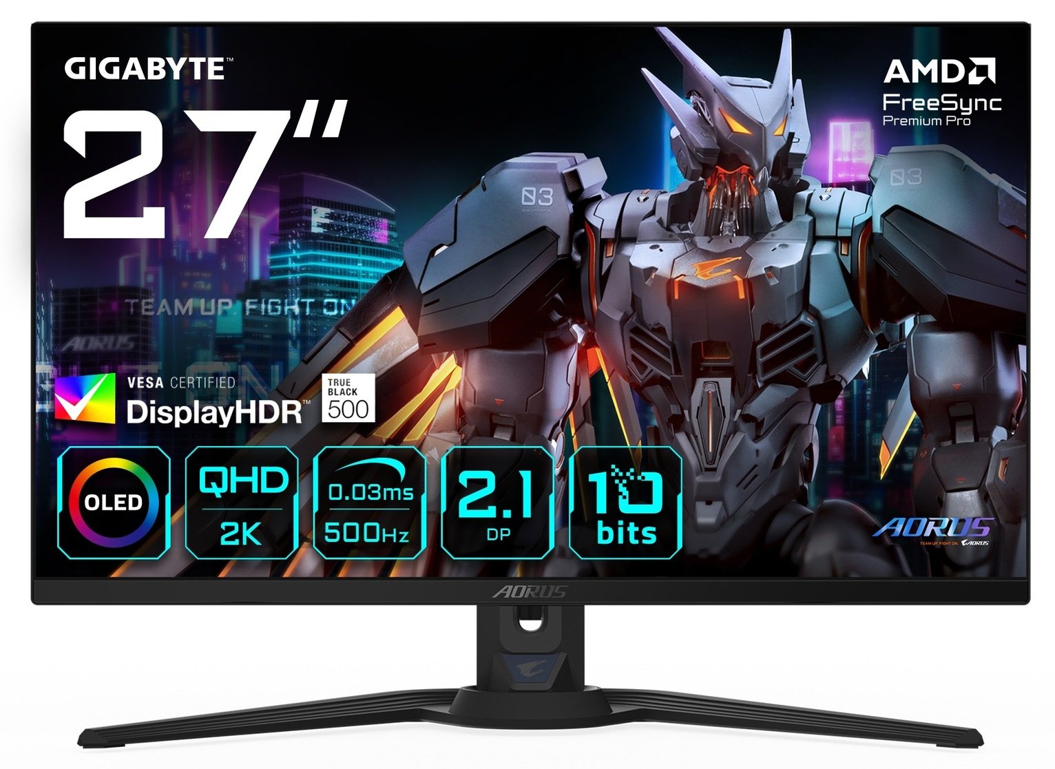 Gigabyte AORUS FO27Q5P 27 Inch 500Hz QHD Gaming Monitor