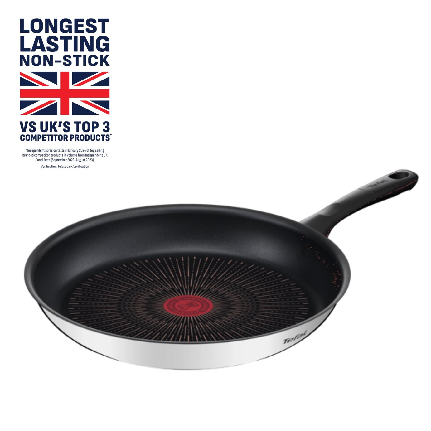 Tefal 32cm Titanium Edition Stainless Steel Frying Pan