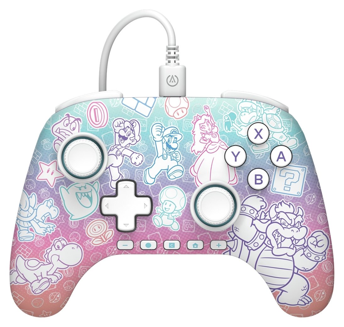 PowerA Advantage Switch 2 Wired Controller Mushroom Kingdom