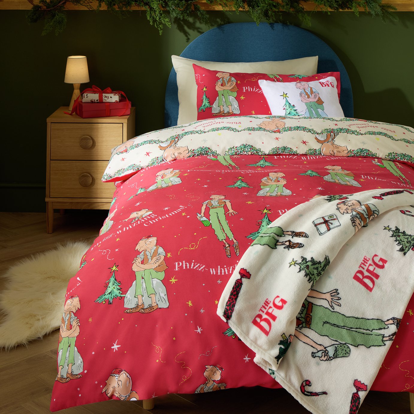 The BFG Christmas Red & White Kids Bedding Set