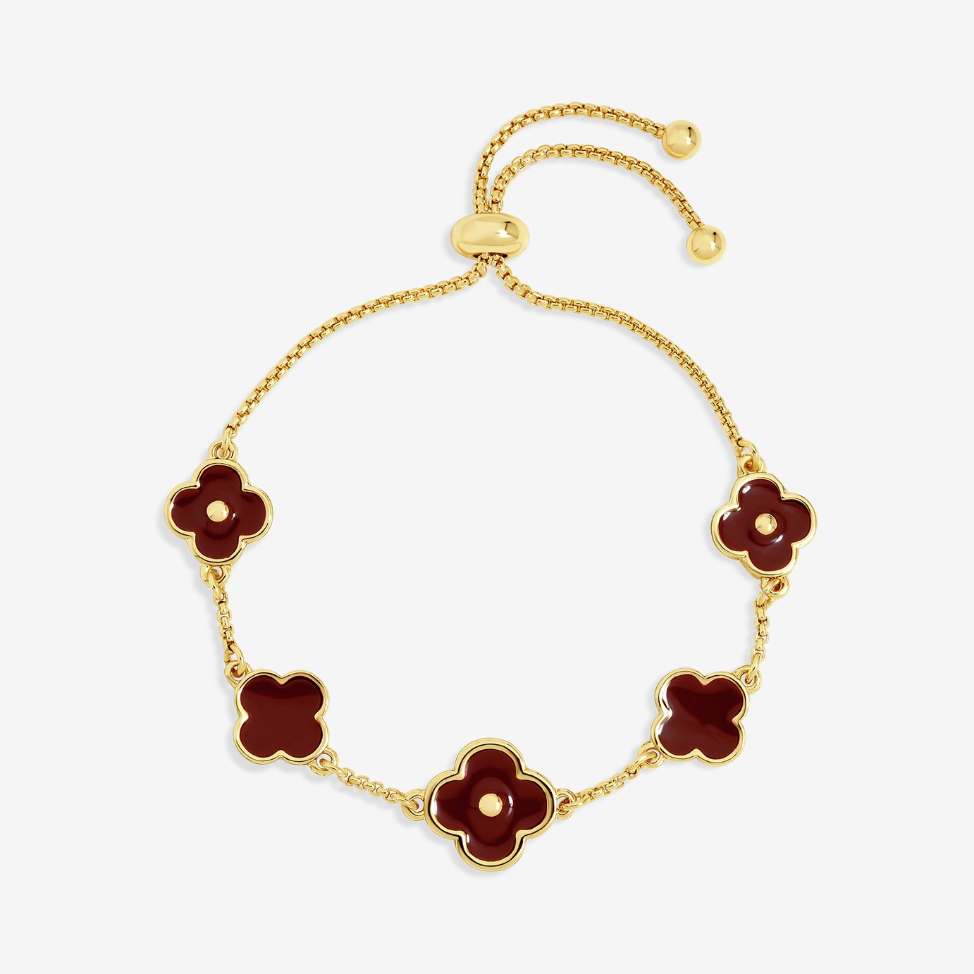 Lipsy Gold Coloured Clover Bracelet