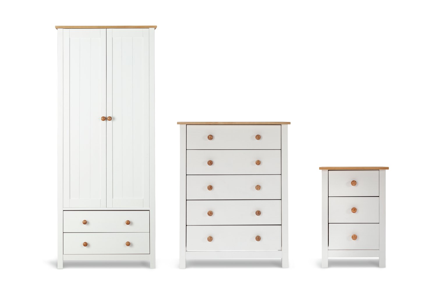 Argos Home Scandinavia 3 Piece 2 Door Wardrobe Set    