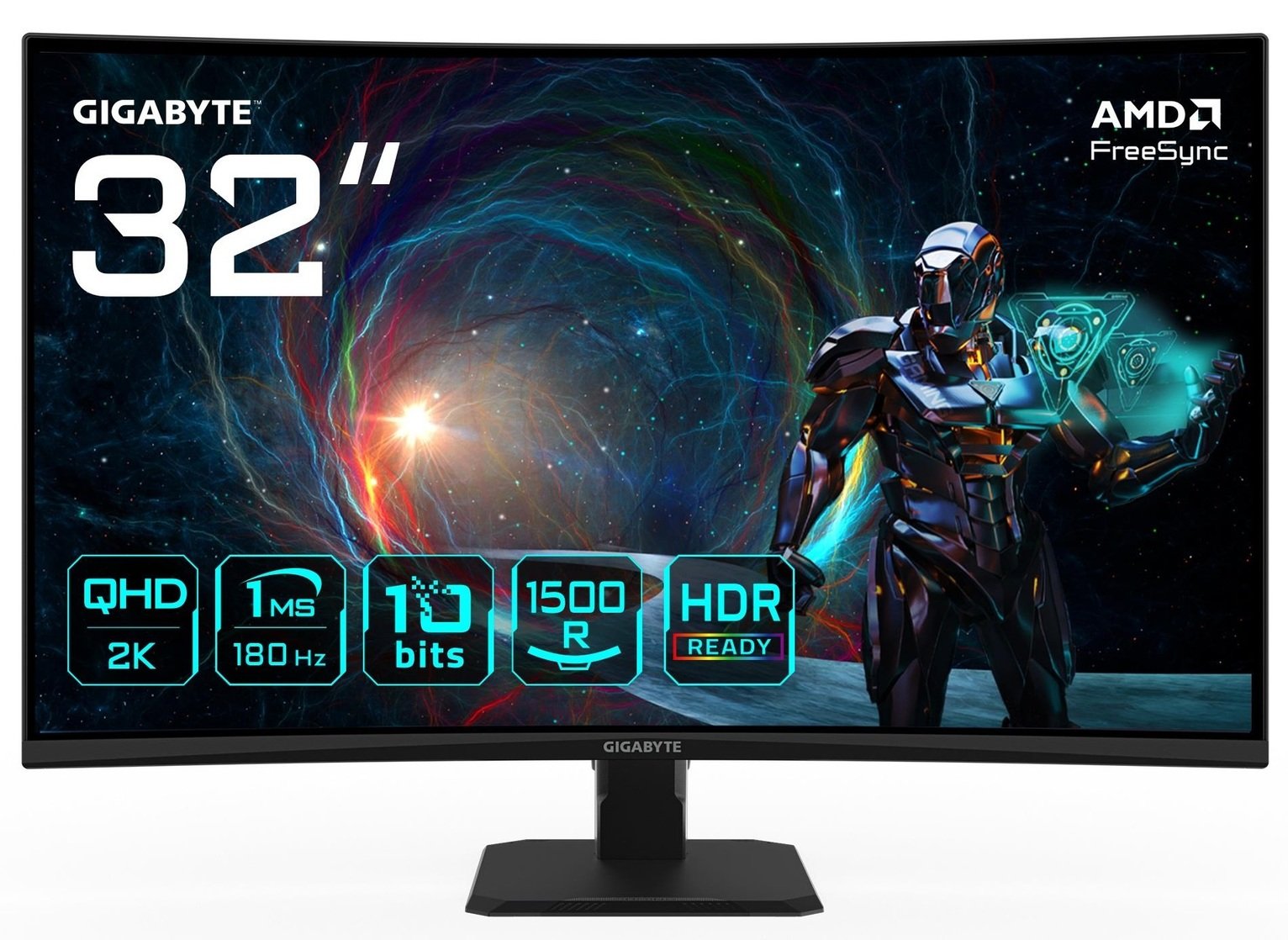 Gigabyte GS32QCA 31.5 Inch 180Hz QHD Curved Gaming Monitor
