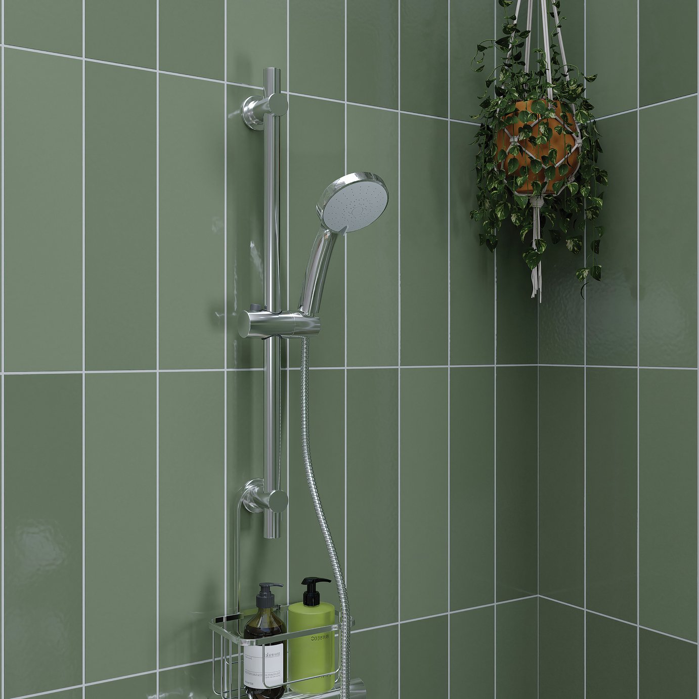 Croydex 5 Function Shower Head - Chrome