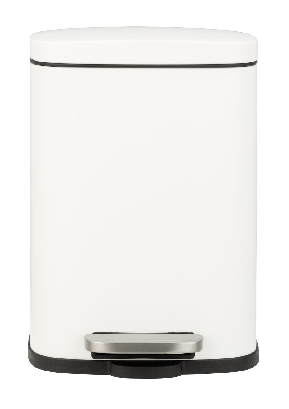 Argos Home 5 Litre Rectangular Bathroom Pedal Bin - White