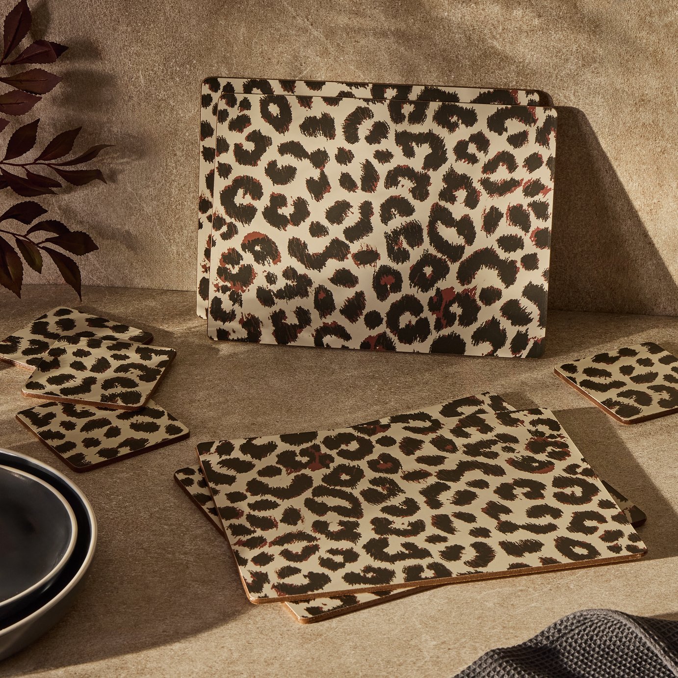 Argos Home Animal Printed Set of 4 Placemats and Coasters