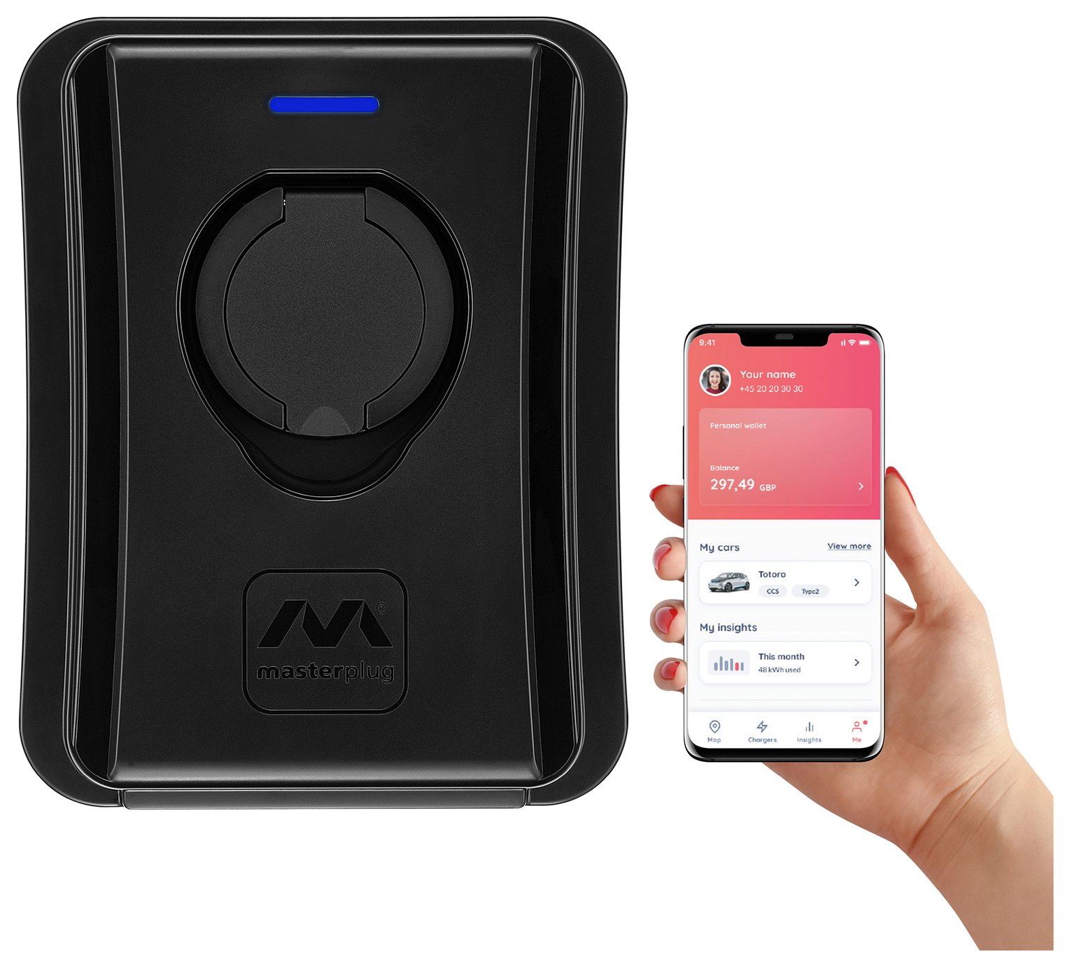 Masterplug Type 2 7.4kW EV Charger.